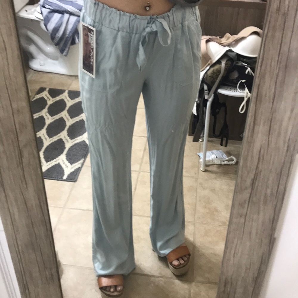 Light blue flowy pants